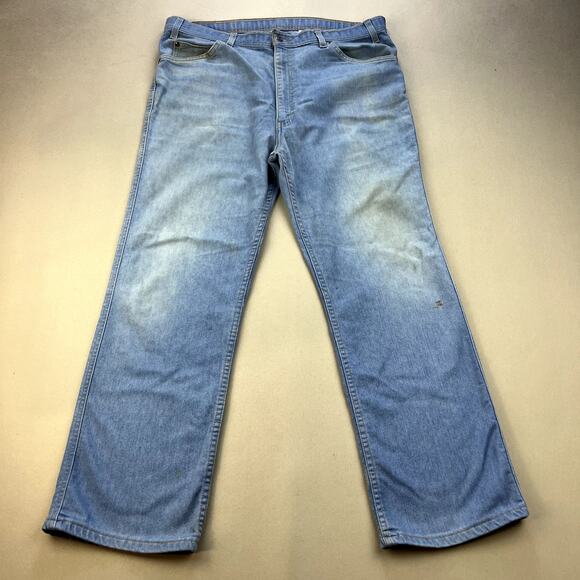 Vintage Levis Skosh Jeans Mens 38 Blue Denim Straight Leg Light Stone Wash y2k - Picture 4 of 14